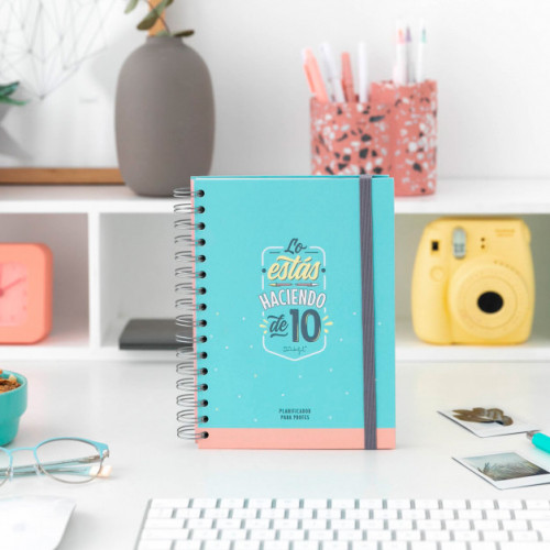 [WOA09660ES] Planificador atemporal para profes doble espiral "lo estas haciendo de 10" mr.wonderful WOA09660ES