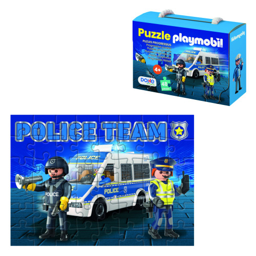 [65012] Caja de puzzle - 48 piezas - playmobil - modelo police dohe 65012