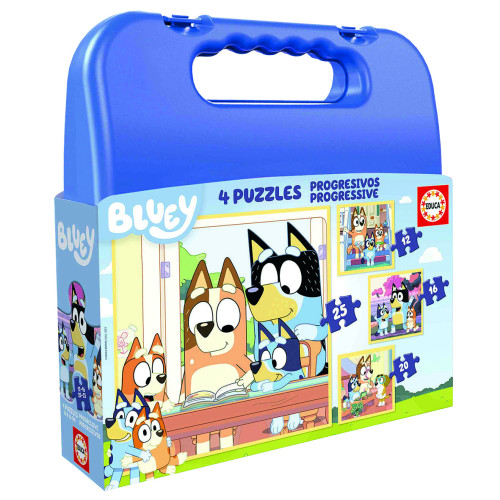 [19830 EDUCA] Maleta puzzles progresivos bluey 12-16-20-25 educa 19830