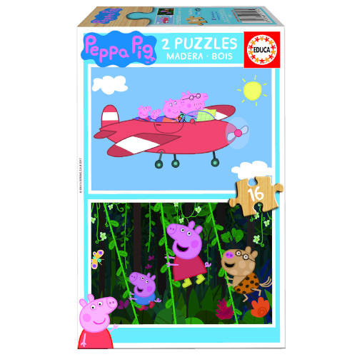 [17157] Puzzle madera pepa pig 2X16 piezas educa borras 17157
