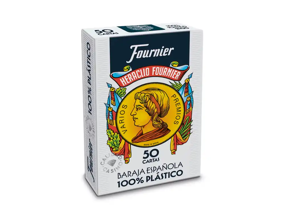 [10023423] Baraja fournier española 100% plastico 50 cartas
