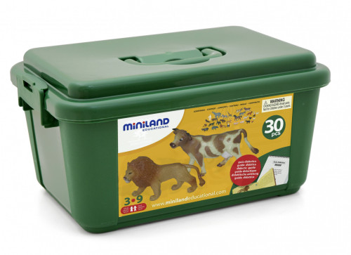 [25140] Juego animales granja y selva 30 figuras miniland 25140