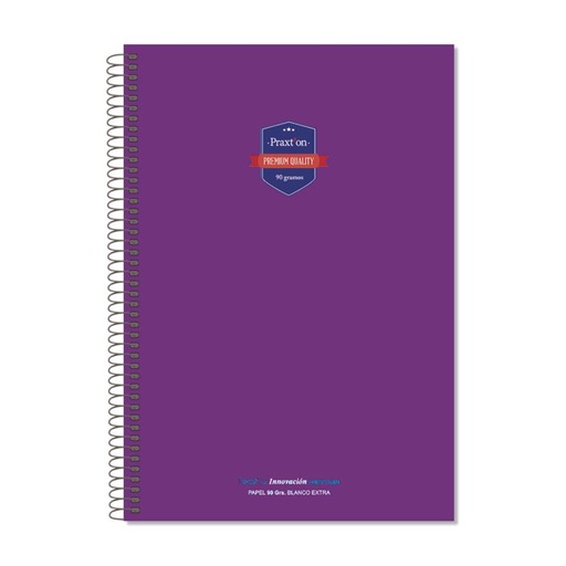 [16696] Bloc praxton polipropileno folio 90G 80H 4X4 morado