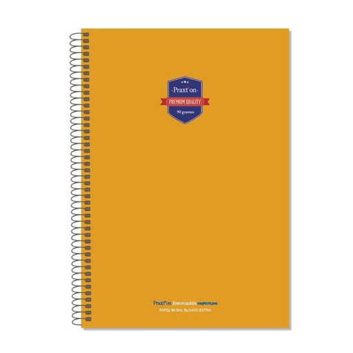 [16691] Bloc praxton polipropileno folio 90G 80H 4X4 naranja