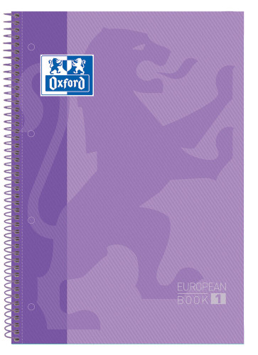 [100430201] Oxford europeanbook 1 cuaderno y block A4 80 hojas púrpura