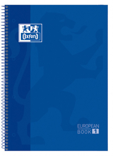 [100430197] Cuaderno europeanbook 1 tapa extradura A4+ 80 hojas 5X5 color azul oscuro oxford 100430197