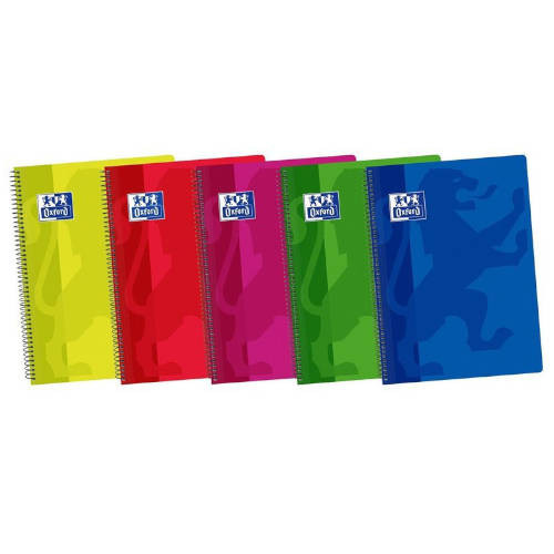 [400044180] Cuaderno tapa plastico 4º 80 hojas 4X4 colores surtidos oxford 400044180