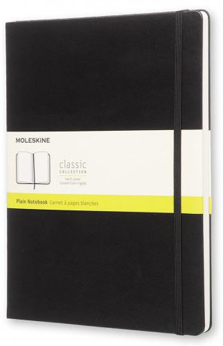 [QP092] Libreta clasica tapa dura negra xl (19X25CM) lisa moleskine QP092