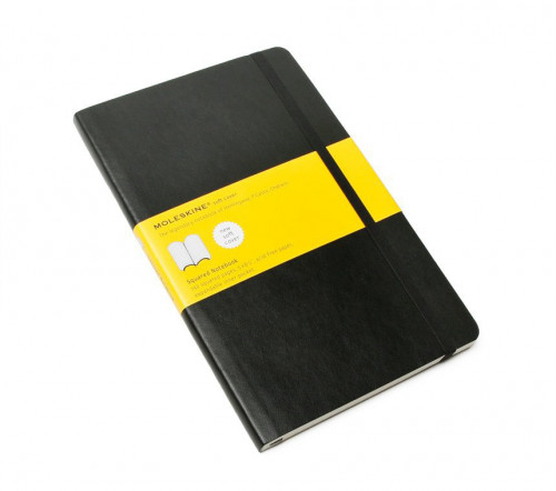 [QP617] Libreta clasica tapa blanda negra l (13X21CM) cuadriculada moleskine QP617