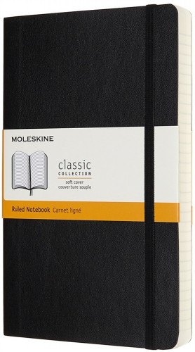 [QP616EXP] Libreta clasica mayor grosor negra l (13X21CM) rayada tapa blanda moleskine QP616EXP