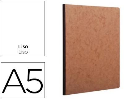 [79540C] Libreta age-bag tapa cartulina lomo cosido liso 96 hojas color havana 148X210 mm