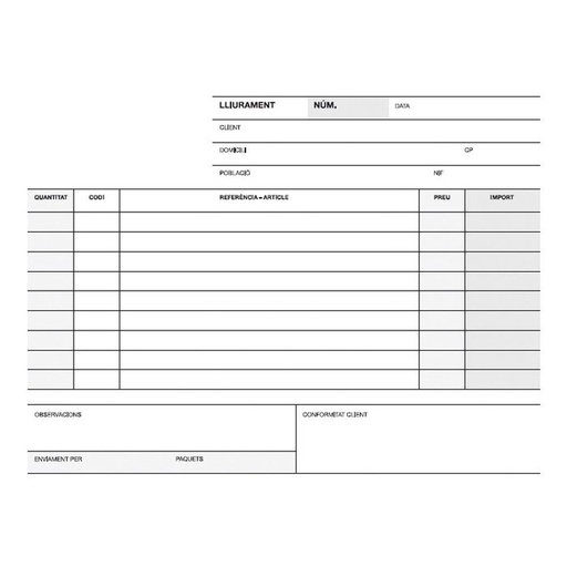 [12943] Talonario entrega 1/4 apaisado triplicado a-47 cat