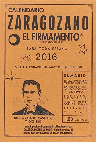 [978-84-938749-6-4] Calendario Zaragozano 2016