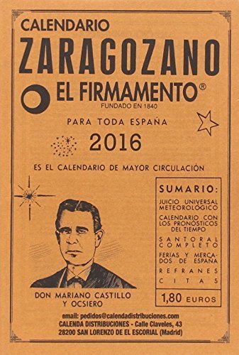 [978-84-938749-6-4] Calendario Zaragozano 2016