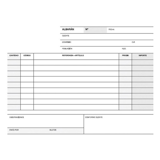 [12687] Talonario albaran 1/4 apaisado triplicado a-121