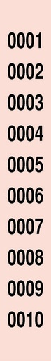 [R-980/10] Talonario rifa sencilla 1-10000 r-980/10 10 numeros tira