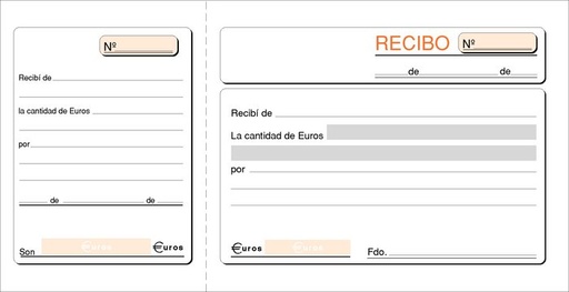 Talonario recibos 1/3 folio t-16