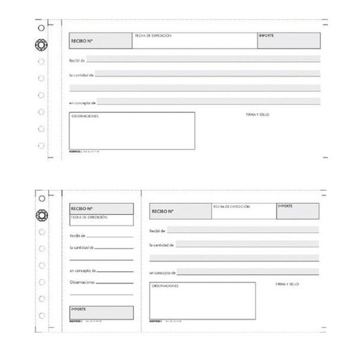 [66334402] Talonario recibo c/matriz 100 h 1/3 apaisado catalan kores
