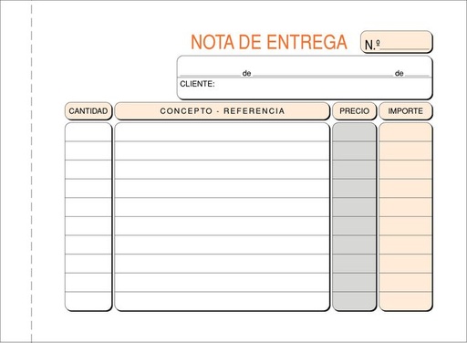 [T-32] Talonario nota de entrega 8º t-32 apaisado