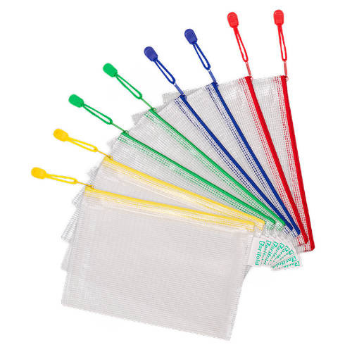 [509029] Pack de 8 bolsas zipper multiusos pvc - con cierre cremallera A5 surtido tarifold 509029