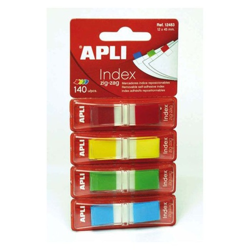 [12483] Index banderitas apli zigzag 12X45 blister 140UD