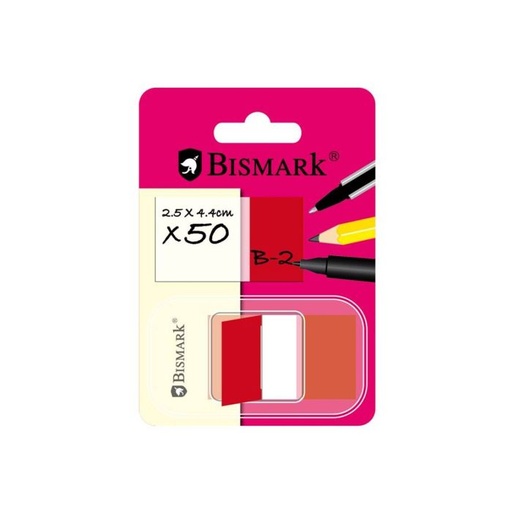 [319465] Index banderitas bismark zigzag 25X44 roja blister 50UD