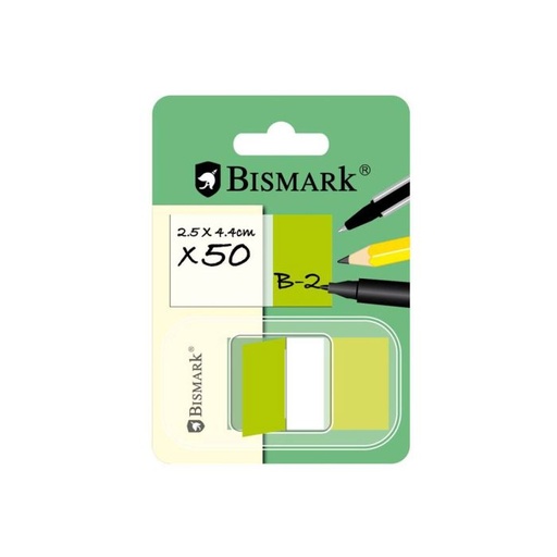 [319466] Index banderitas bismark zigzag 25X44 verde blister 50UD