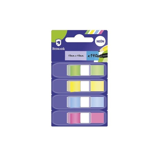 [332242] Index banderitas bismark zigzag 13X43MM 4 colores neon
