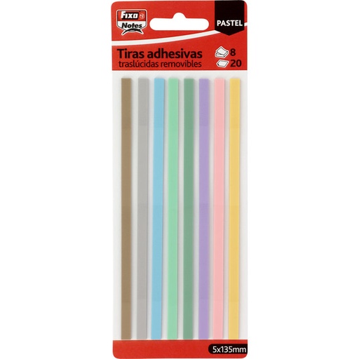 [65007790] Marcadores 8 banderitas pastel pet 5X135MM fixo
