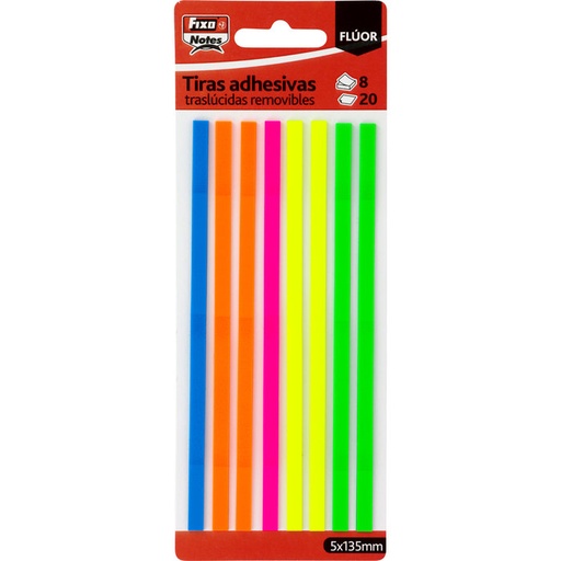 [65007780] Marcadores 8 banderitas fluorescentes pet 5X135MM fixo