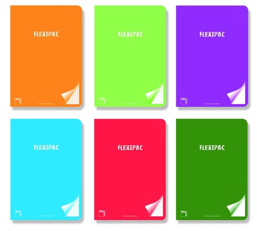 Libreta flexipac A5+ 48H cuadro pauta 2, 5 90GR surtido