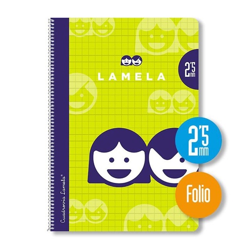 [07F002] Bloc lamela espiral folio 70G 80H 2,5MM surtido