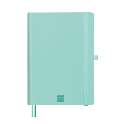 [8057104] Cuaderno finocam poliuretano nexo con goma A5 80G 72H liso turquesa