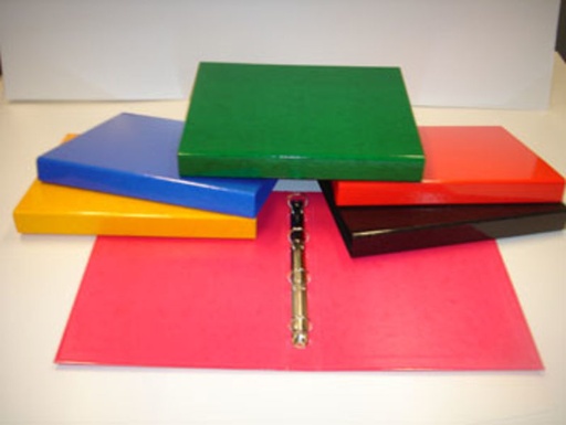 Carpeta 4 anillas folio 25MM carton forrado plastificado amarillo