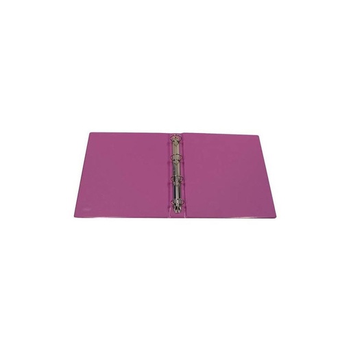 Carpeta 4 anillas folio 25MM carton forrado plastificado fucsia