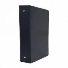 Carpeta 4 anillas folio 25MM carton forrado plastificado negro