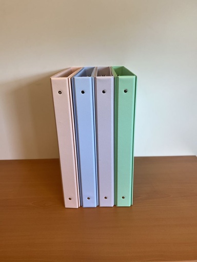 Carpeta folio 4 an. 25MM pvc azul pastel