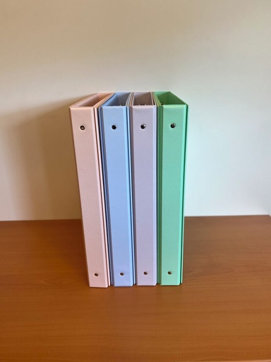 Carpeta folio 4 an. 25MM pvc rosa pastel