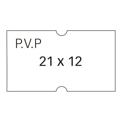 [101949] Rollo etiquetadora apli removible pvp 21X12 blanco paquete 6UD