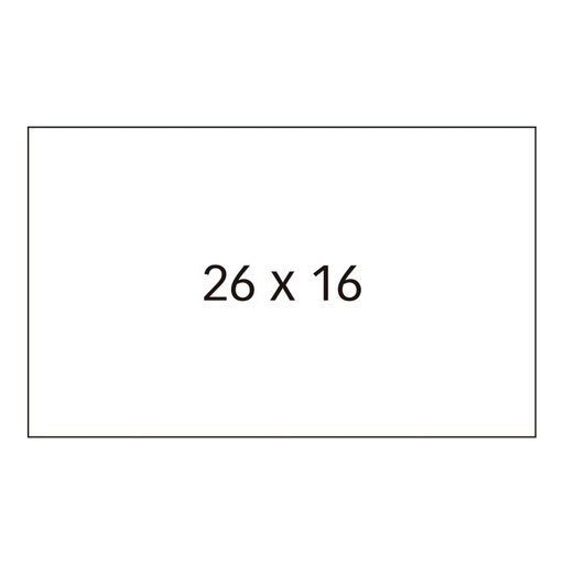 Rollo etiquetadora apli 26X16 blanco paquete 6UD