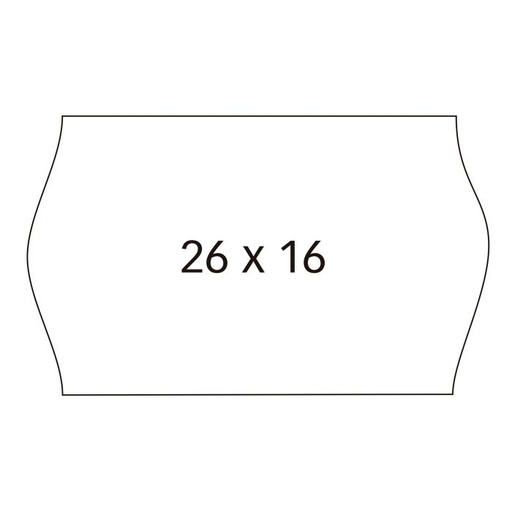 [100922] Rollo etiquetadora apli sinusoidal 26X16 blanco paquete 6UD