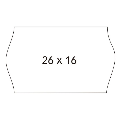 [100923] Rollo etiquetadora apli removible sinusoidal 26X16 blanco paquete 6UD