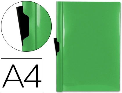 [DP12] Carpeta liderpapel dossier pinza lateral 45323 polipropileno din A4 verde 60 hojas pinza deslizante