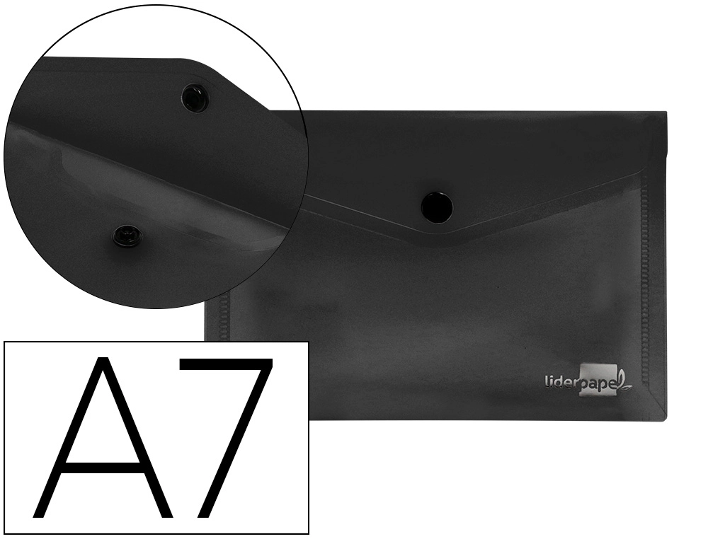 [DS78] Carpeta liderpapel dossier broche polipropileno din A7 negro opaco