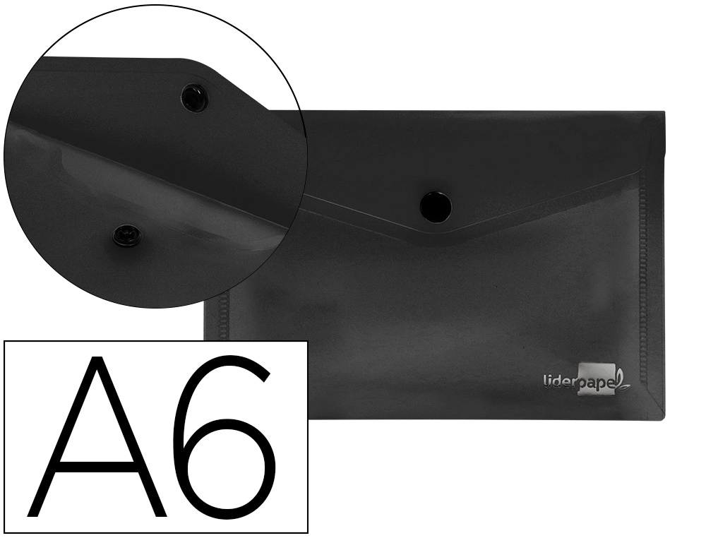 [DS76] Carpeta liderpapel dossier broche polipropileno din A6 negro opaco