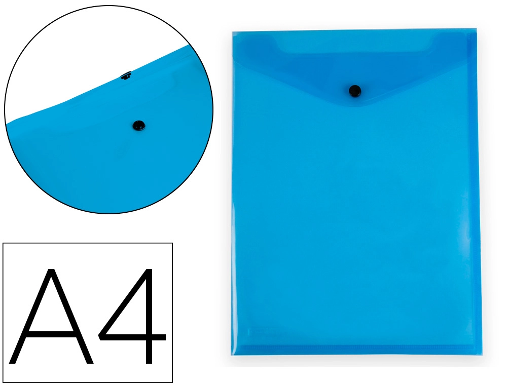 [DS86] Carpeta liderpapel dossier broche polipropileno din A4 formato vertical con fuelle azul translucido