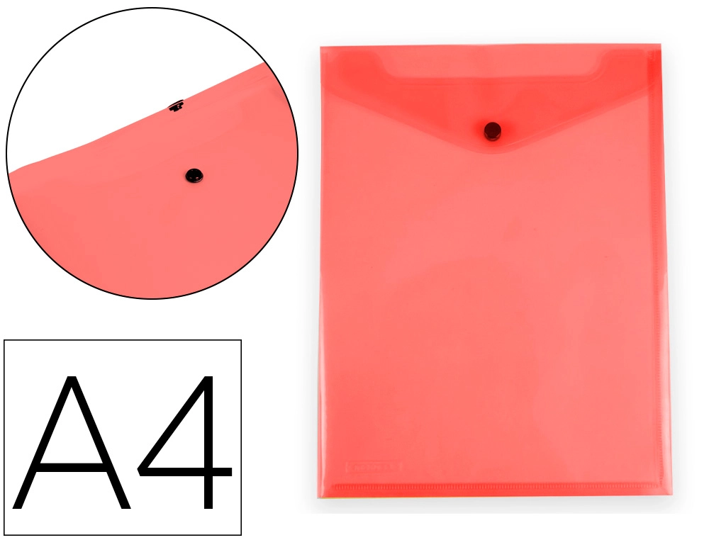 [DS85] Carpeta liderpapel dossier broche polipropileno din A4 formato vertical con fuelle rojo translucido