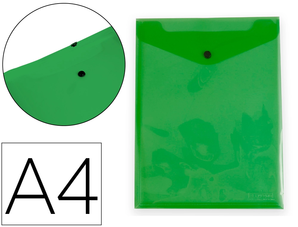[DS87] Carpeta liderpapel dossier broche polipropileno din A4 formato vertical con fuelle verde translucido