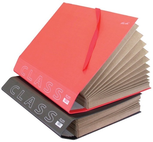 [0914BU] Carpeta 4º fuelle carton forrado geltex a-z/1-31 bilbao roj