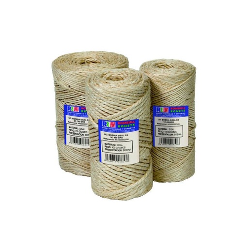 [13125] BOBINA CUERDA CAÑAMO 100 GR 2 CABOS
